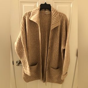 Beautifully knit wool cardigan sweater